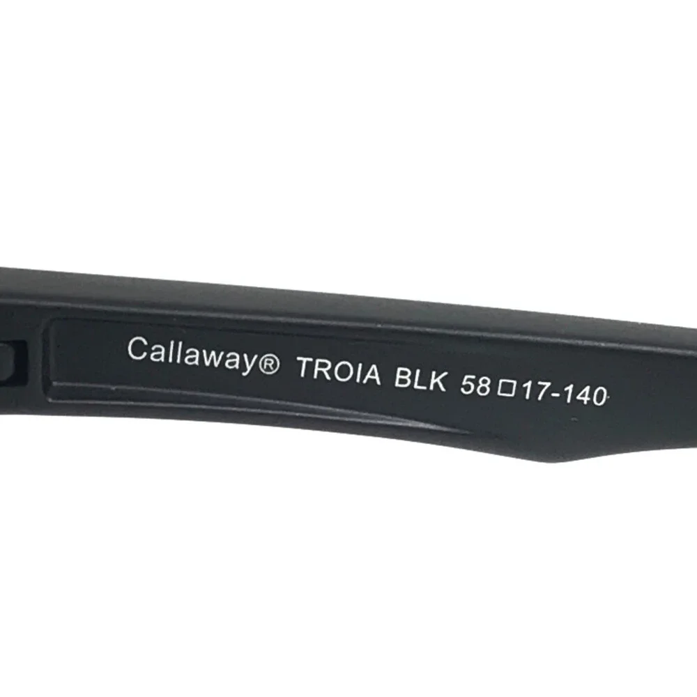 Callaway Sunglasses TROIA BLK Matte Black Square Frames with Mirror Gray Lenses